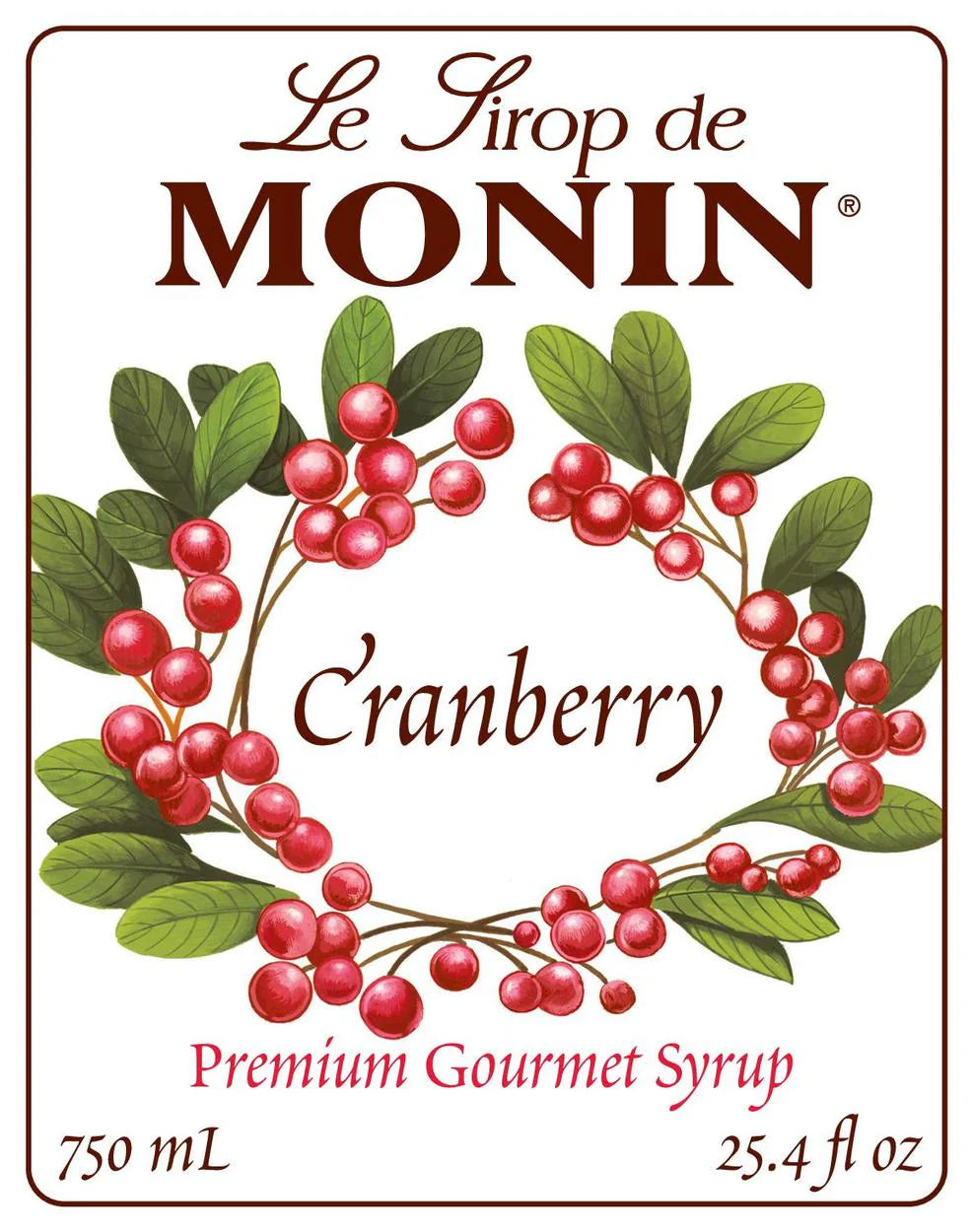 Cranberry Syrup - 750ML