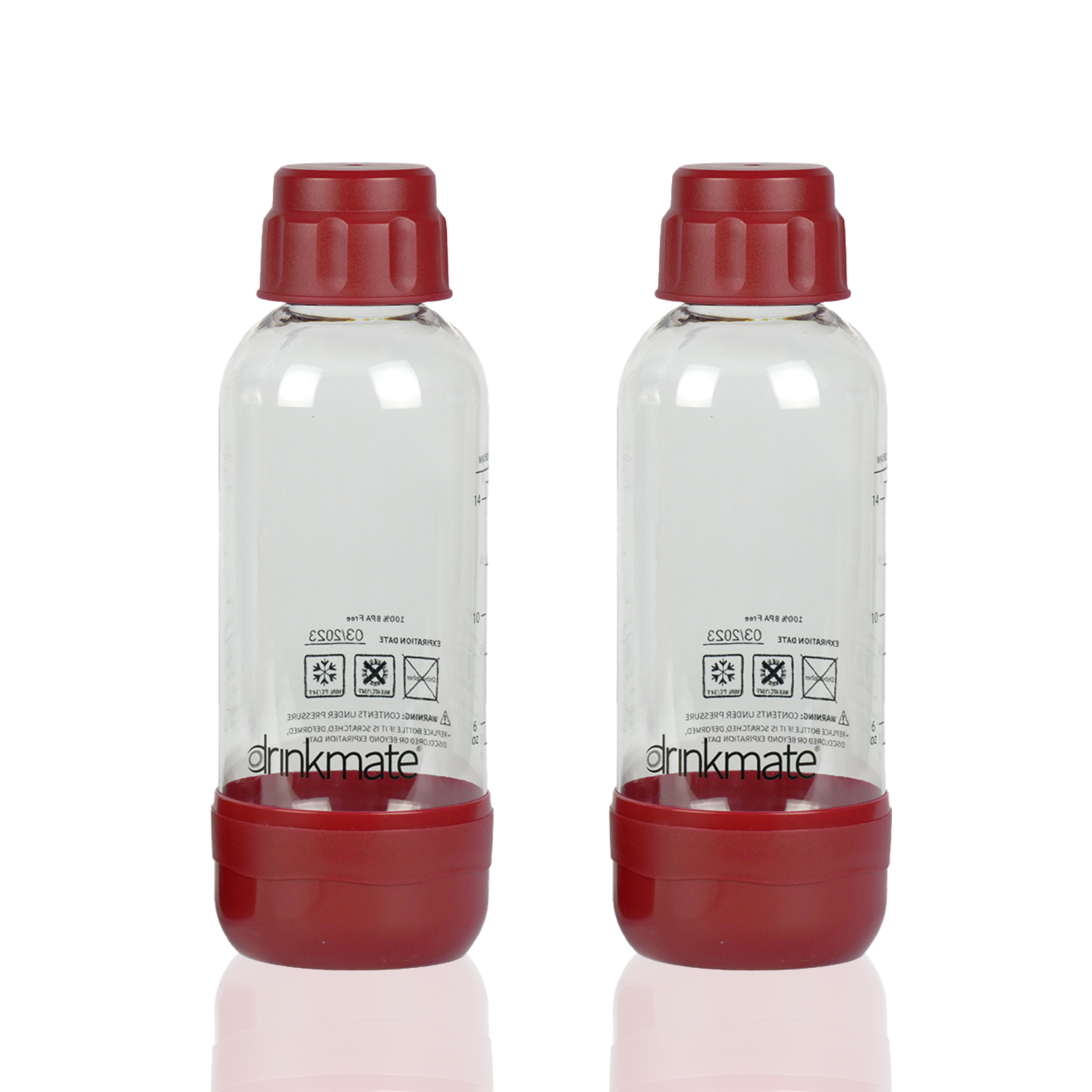 Drinkmate 0.5L Bottles | Royal Red - (2 Pack)