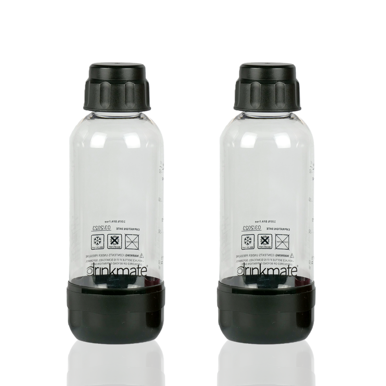 Drinkmate 0.5L Bottles | Matte Black - (2 Pack)