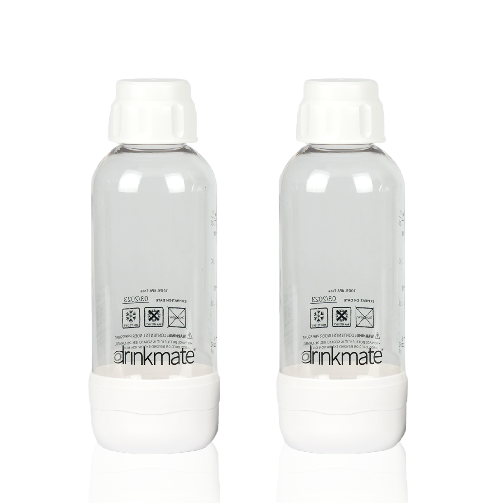 Drinkmate 0.5L Bottles | Ivory White - (2 Pack)